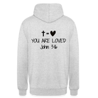 You are loved Unisex Hoodie - light heather grey