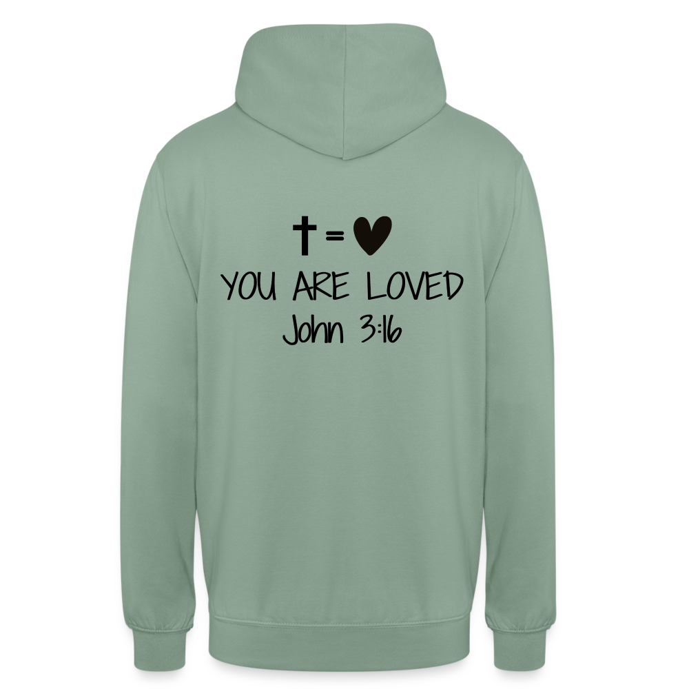 You are loved Unisex Hoodie - steel green