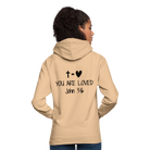 You are loved Unisex Hoodie - peach