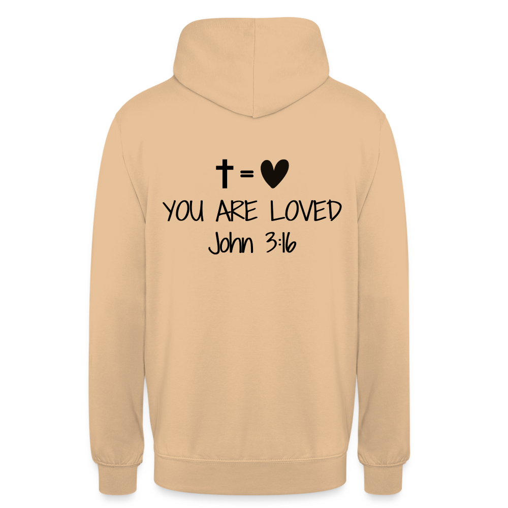 You are loved Unisex Hoodie - peach