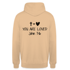 You are loved Unisex Hoodie - peach