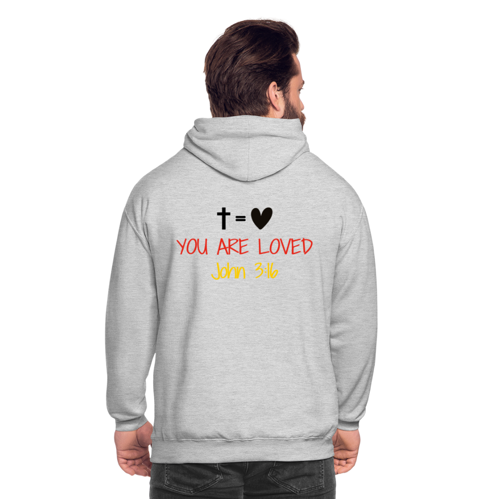 You are loved Unisex Hoodie (Germany Flag) - light heather grey