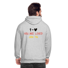 You are loved Unisex Hoodie (Germany Flag) - light heather grey