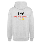 You are loved Unisex Hoodie (Germany Flag) - light heather grey