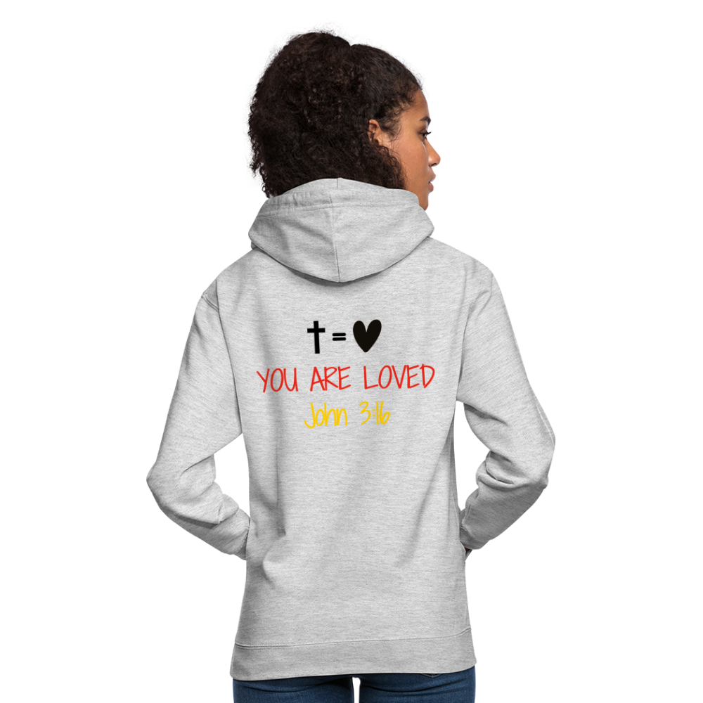 You are loved Unisex Hoodie (Germany Flag) - light heather grey