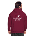 You are loved Unisex Hoodie - bordeaux