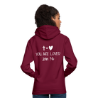 You are loved Unisex Hoodie - bordeaux