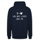 You are loved Unisex Hoodie - navy