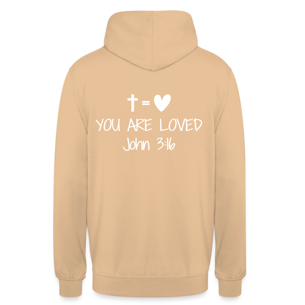 You are loved Unisex Hoodie - peach