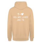 You are loved Unisex Hoodie - peach