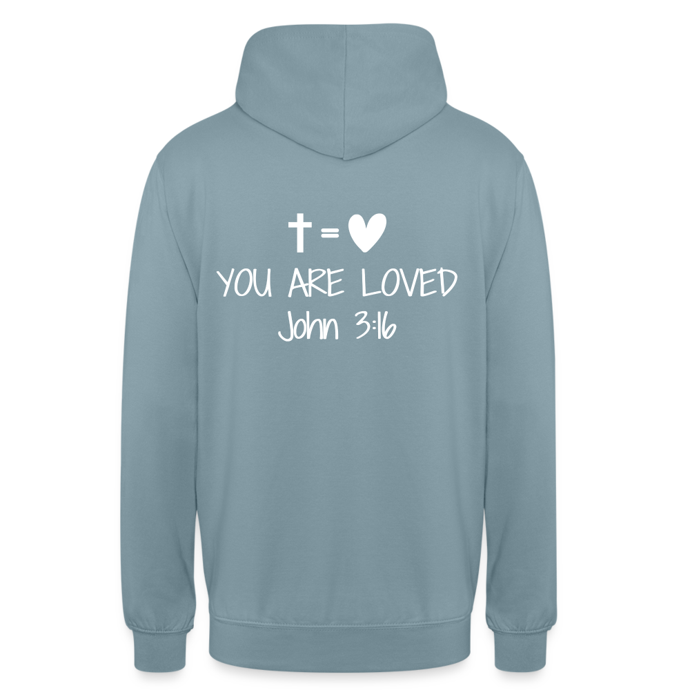 You are loved Unisex Hoodie - stonewash blue