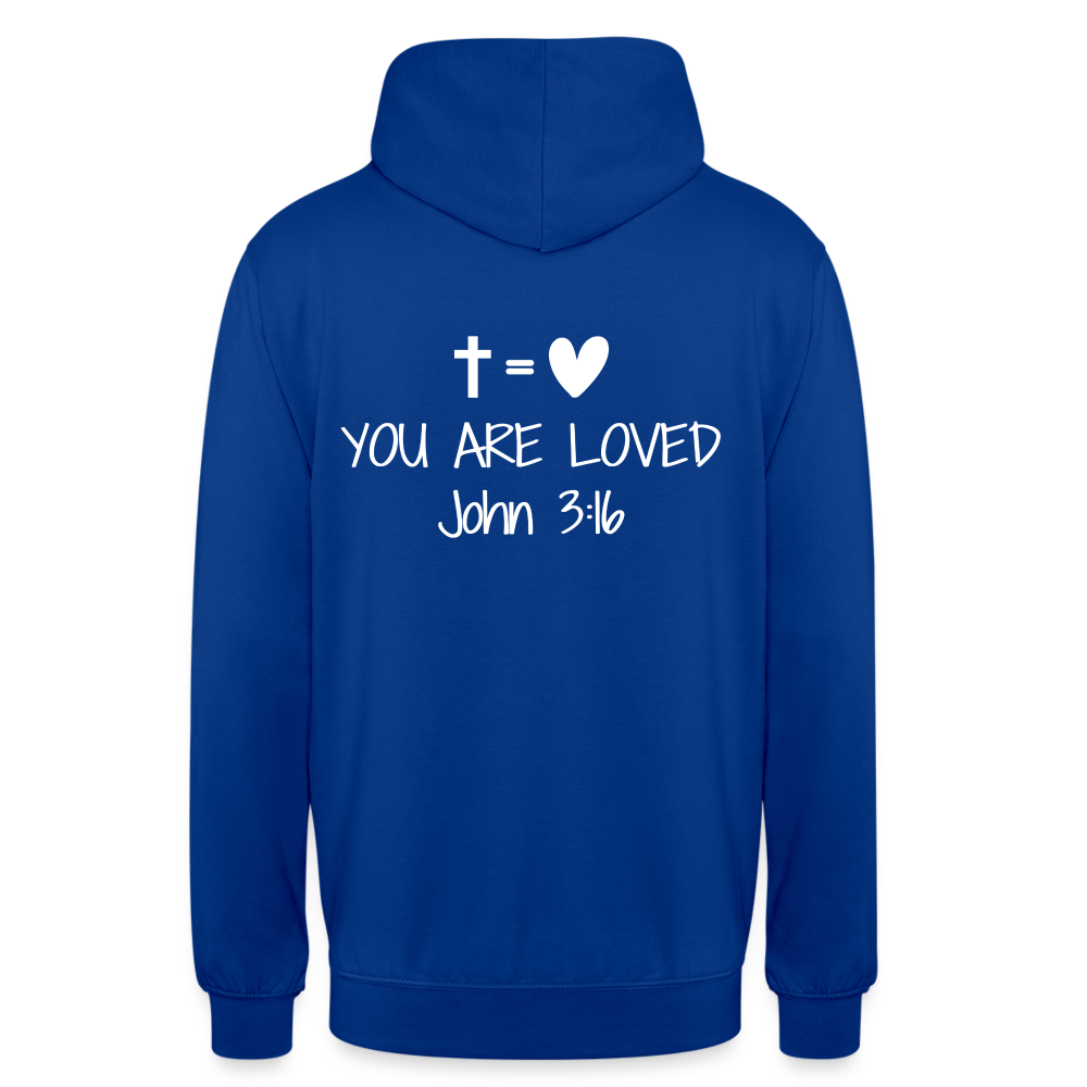 You are loved Unisex Hoodie - bright royal