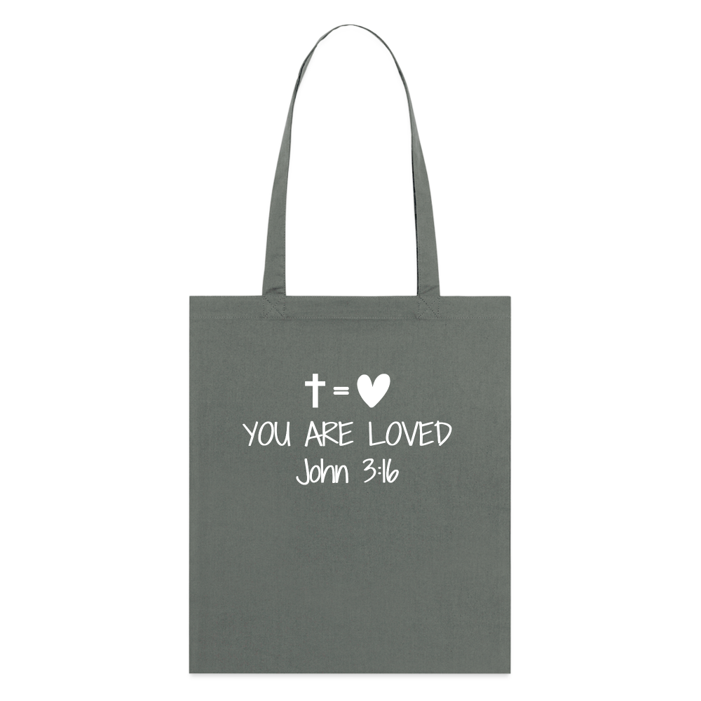 You are loved  Organic Tote Bag - anthracite