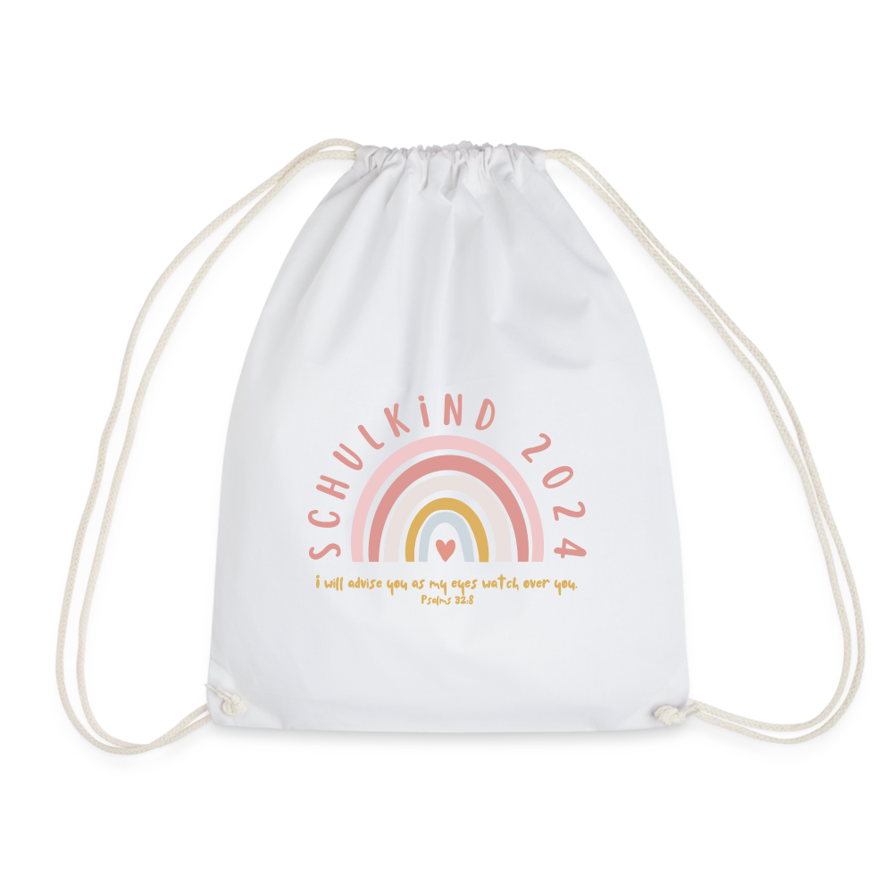 Schulkind 2024 Drawstring Bag - white