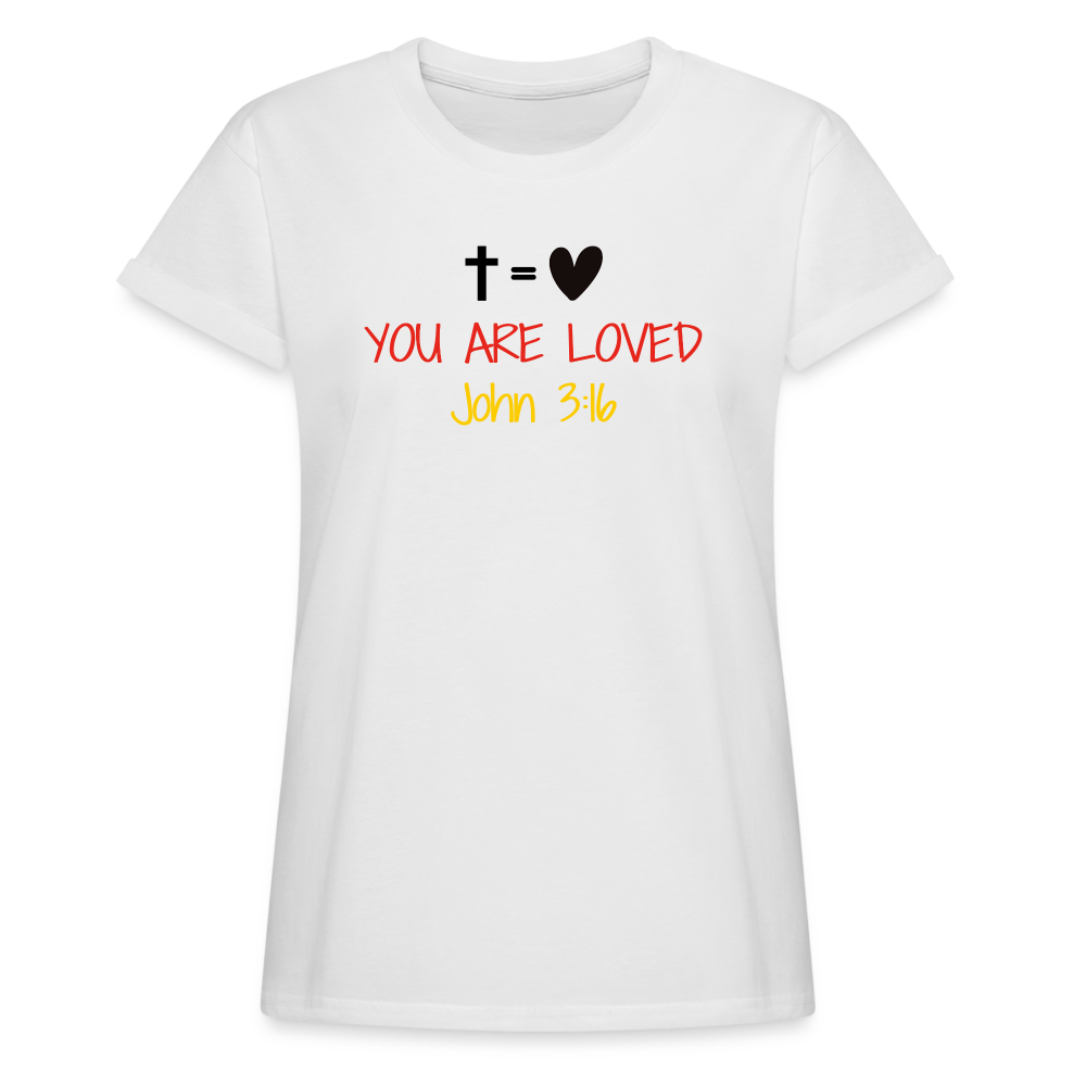 You are loved Women’s Oversize T-Shirt - white