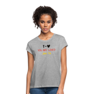 You are loved Women’s Oversize T-Shirt - heather grey