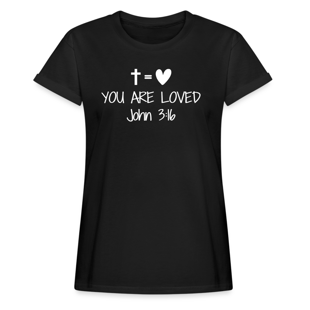 You are loved Women’s Oversize T-Shirt - black