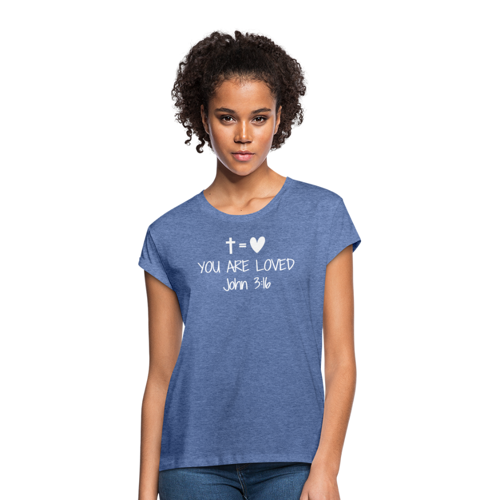 You are loved Women’s Oversize T-Shirt - heather denim